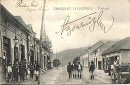 T2/T3 1908 Vulkán, Zsivadejvulkán, Vulcan; Fő Utca, Hermann Izidor üzlete. Kiadja Joánovits János / Main Street, Shops ( - Unclassified
