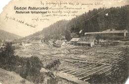 T4 Alsóturcsek, Dolny Turcek, Unter-Turz (Turcsek); Fűrésztelep. W.L. Bp. Kaudl S. Kiadása / Sawmill (EM) - Ohne Zuordnung