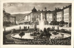 T2 1930 Besztercebánya, Banská Bystrica; Főtér, Szökőkút / Main Square, Fountain, Photo - Sin Clasificación