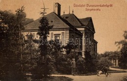 ** T2 Dunaszerdahely, Dunajská Streda; Sárga Kastély, Kutyák. W. L. (?) 2112. H. Kiadja Haar Henrik / Castle - Unclassified