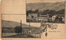 T4 Katalinhuta, Katarínska Huta (Szinóbánya, Cinobana); üveggyár / Glass Factory. Art Nouveau. Jos. Droppa (vágott / Cut - Unclassified