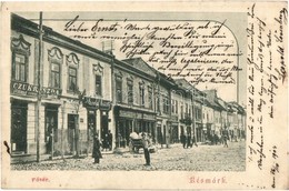 T2/T3 1904 Késmárk, Kezmarok; Fő Tér, Schreter Lajos Cukrászda, Gyógyszertár / Main Square, Confectionery, Pharmacy, Sho - Ohne Zuordnung