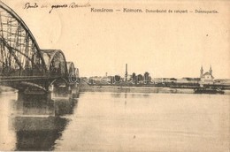 T2/T3 Komárom, Komárno; Duna Részlet és A Rakpart, Híd. L. H. Pannonia / Donau / Danube Bridge, Quay (EK) - Ohne Zuordnung