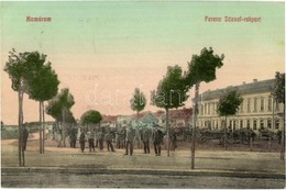 T2 Komárom, Komárno; Ferenc József Rakpart, Piaci árusok, Szekerek. L. H. Pannonia 59. 1910. / Quay, Market Vendors, Hor - Ohne Zuordnung