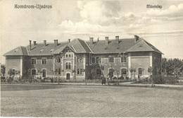 T2 Komárom, Komárno; Újváros, Méntelep. Pannonia 1912-34. / Stud Farm ! 1913 Wien-Győr-Budapest Vasúti Bélyegző - Unclassified