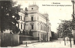 ** T1/T2 Komárom, Komárno; Deák Ferenc Utca, Igazságügyi Palota. Spitzer Sándor Kiadása / Street View, Palace Of Justice - Unclassified