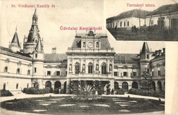 T2 Komját, Komjatice; Báró Wodianer Kastély, Turcsányi Utca, üzlet / Castle, Shop, Street - Unclassified