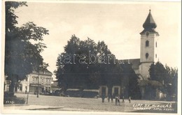 ** T1/T2 Liptószentmiklós, Liptovsky Mikulás; Namestie, Katol. Kostol / Utcakép, Római Katolikus Templom, J. Belnay üzle - Ohne Zuordnung