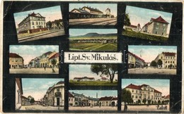 * T2/T3 Liptószentmiklós, Liptovsky Mikulas; Vasútállomás, Utcaképek / Railway Station, Streets  (EK) - Ohne Zuordnung