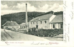 T4 Máriavölgy, Marianka, Mariathal; Pausz Tivadar Cég üveggyára. Divald Adolf / Glass Factory (vágott / Cut) - Ohne Zuordnung