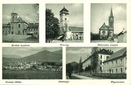 T2/T3 Rozsnyó, Roznava; Barátok Temploma, Őrtorony Magyar Címerrel és Irredenta Felirattal, Református Templom, Gimnáziu - Unclassified