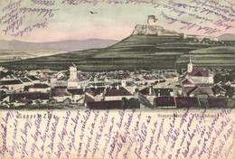 T2/T3 1907 Szepesváralja, Kirchdrauf, Spisské Podhradie; Spissky Hrad / Látkép A Várral. Kiadja Sax Nándor / General Vie - Unclassified