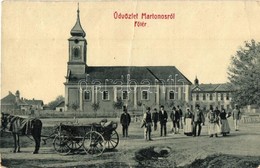 T3/T4 Martonos, Martonosch; Fő Tér, Római Katolikus Templom, Szekér. W. L. 6023. Kiadja Lengyel István / Main Square, Ca - Ohne Zuordnung