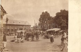 ** T2 Újvidék, Novi Sad; Piaci árusok, Vásár, Hirschl Dávid és Fiai üzlete / Market Vendors, Shop. Photo - Ohne Zuordnung