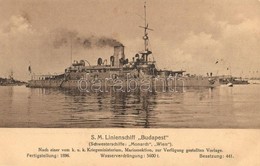 ** T1/T2 SMS Budapest Osztrák-magyar Monarch-osztályú Partvédő Csatahajó / K.u.K. Kriegsmarine SM Linienschiff Budapest  - Unclassified