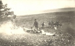 ** T2 Első Világháborús Osztrák-magyar Géppuskás Egység A Magaslaton / WWI K.u.K. Military, Machine Gun Unit. Photo - Unclassified