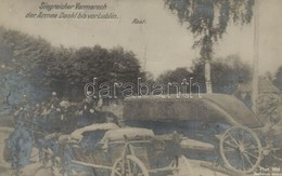 ** T1 1914 Siegreicher Vormarsch Der Armee Dankl Bis Vor Lublin / Trén (málhás Szekerek Menetoszlopa és Legénysége) Hidá - Ohne Zuordnung