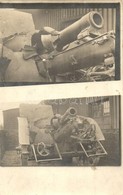 T2/T3 1917 Megsemmisült Osztrák-magyar ágyú / WWI Austro-Hungarian K.u.K. Military, Destroyed Cannon. Photo + K.u.K. Kor - Ohne Zuordnung