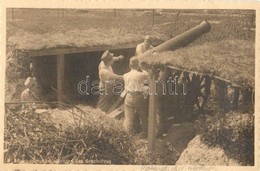 * T2 Lövegirányítás. Emlék A Pasaréti Lövészárokból / Richten Des Geschützes / Austro-Hungarian K.u.K. Soldiers Controll - Non Classés