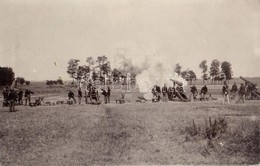 ** T2 Osztrák-magyar Katonák Gyakorlaton ágyúval Lőnek Esztergomban / Austro-Hungarian K.u.K. Military Field Practice In - Unclassified