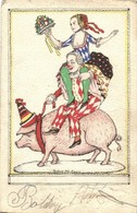 * T2/T3 Clown Couple On Pig. B.K.W.I. 3095-2. S: Robert Philippi (EK) - Ohne Zuordnung