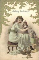 * T2 Boldog Karácsonyt / Christmas Greeting Art Postcard. Litho - Unclassified