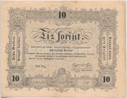 1848. 10Ft 'Kossuth Bankó' Hátlapi Szövegben 'BÜNTETETTNEK' Sajtóhiba T:III,III-
Adamo G111 - Ohne Zuordnung