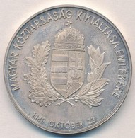 Bajnok Béla (1937-) / Szabó Géza (1939-) 1990. 'Magyar Köztársaság Kikiáltása Emlékére / Republica Hungariae' Jelzett Ag - Unclassified