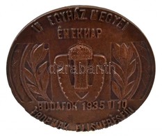 1935. 'IV. Egyházmegyei Éneknap - Budafok 1935. VI. 10. - Érdemek Elismeréséül' Br Emlékplakett Hátoldalán Támasztóval ( - Unclassified