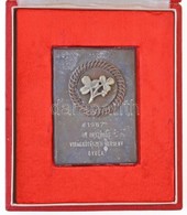 1967. 'III. Országos Virágkötészeti Verseny Gyula' Fém Plakett Tokban (74,5x53,5mm) T:2 Patina - Ohne Zuordnung