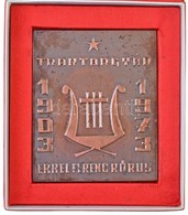 1973. '1903-1973 Traktorgyár - Erkel Ferenc Kórus' Br Emlékplakett Tokban (86x104mm) T:2 Kis Patina, Tok Tetején Ragaszt - Ohne Zuordnung