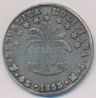 Bolívia 1855MJ 4S Ag (13,25g) T:2-,3 Lyuktömött
Bolivia 1855MJ 4 Soles (13,25g) C:VF,F Plugged Hole 
KM#123.2 - Ohne Zuordnung