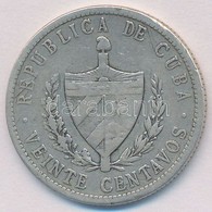 Kuba 1932. 20c Ag T:2
Cuba 1932. 20 Centavos Ag C:XF
Krause KM#13.2 - Unclassified