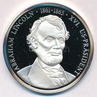 Németország 1991. 'Abraham Lincoln - Az Amerika Egyesült Államok Elnökei' Jelzett Ag Emlékérem, Tanúsítvánnyal (15g/0.99 - Ohne Zuordnung