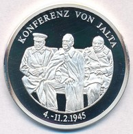 Németország 1994. 'Jaltai Konferencia - Az Amerika Egyesült Államok Elnökei' Jelzett Ag Emlékérem, Tanúsítvánnyal (15g/0 - Ohne Zuordnung