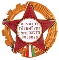 ~1960-1970. 'Kiváló Földműves Szövetkezeti Dolgozó' Zománcozott Kitüntető Jelvény T:1-,2 - Unclassified