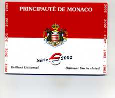 COFFRET MONACO 2002 BRILLANT UNIVERSEL   RARE !!!!!! - Monaco