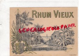 ETIQUETTE RHUM VIEUX - IMPRIMERIE PLOUVIEZ PARIS - Rum