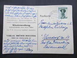 AK KLOSTERNEUBURG Vinzenz Oskar Ludwig Autograph Langenzersdorf  1952  //  D*35606 - Klosterneuburg