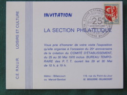Francia 1970 Special Cancel Renault Postcard "Auch Arms" Boulogne Billancourt - Lettres & Documents