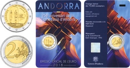 Andorra 2 Euro 2018 "25th Ann. Of The Constitution" BiMetallic BU - Andorra