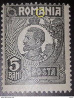 ERROR ROMANIA 1922, KING FERDINAND 5bani Black, Point On LETTER  "A"  ROMANIA, MISPLACED IMAGE ,MNH, ERROR - Abarten Und Kuriositäten