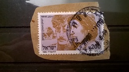 FRANCOBOLLI STAMPS ISRAELE ISRAEL 1985 SU FRAMMENTO ZIVIA ZUCKERMAN - Used Stamps (with Tabs)