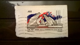 FRANCOBOLLI STAMPS ISRAELE ISRAEL 1990 SU FRAMMENTO MEMORIAL DAY - Usati (con Tab)