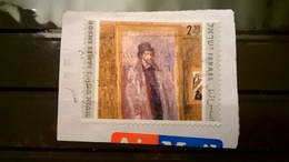 FRANCOBOLLI STAMPS ISRAELE ISRAEL 1999 SU FRAMMENTO 50 ANNI MORTE JAMES ENSOR - Gebraucht (mit Tabs)