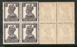 India CHAMBA State KG VI 1�An Postage Stamp SG 112 / Sc 93 Cat. �16 BLK/4 MNH - Chamba