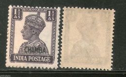 India CHAMBA State KG VI 1�An Postage Stamp SG 112 / Sc 93 Cat. �4 MNH - Chamba
