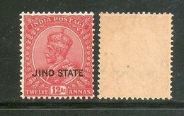 India JIND / JHIND / JEEND State KG V 12As SG 97 / Sc 119 Cat �20 MNH - Jhind