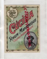 ETIQUETTE RHUM CECILIA - MARTINIQUE GRAND AROME VIEUX- P. BOFILS HAVRE - Rhum