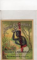 Delcampe - 16- MONTBOYER- RARE ETIQUETTE RHUM BAMBOULA- BOUDEY CHOLOUS - NEGRO NOIR - Rhum